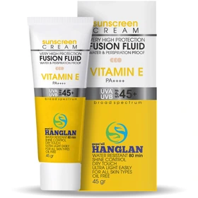 کرم ضد آفتاب هانگلن رنگی مدل لایت بژ SPF45 حجم ۴۵ میلیلیتر - مناسب پوستهای روشن و بلوند