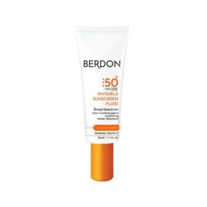 بطری ضد آفتاب فلوییدی آبرسان بردون مخصوص پوست نرمال و خشک، فلوئید رطوبت‌رسان با SPF50