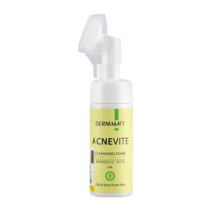 فوم شوینده صورت درمالیفت مدل Acnevite مناسب پوست چرب و جوشدار با مندلیف اسید ۵ و کنترل چربی پوست